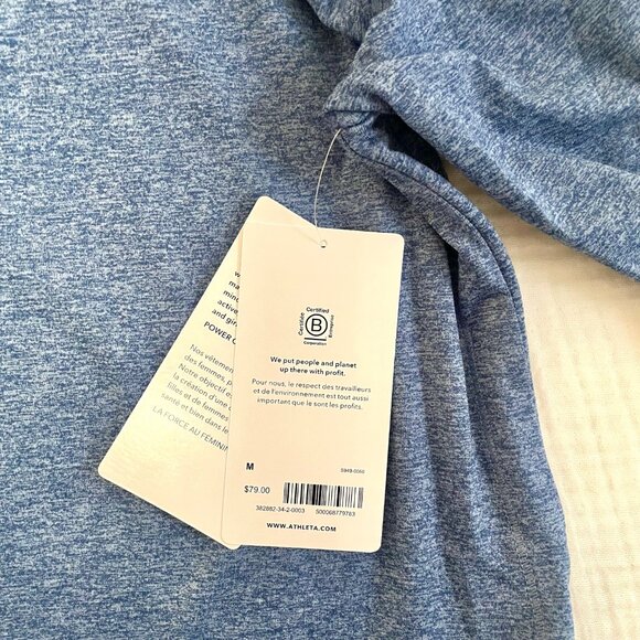 Athleta NWT Women's Uptempo Hoodie Sweatshirt in Blue, Size M - Picture 5 of 6